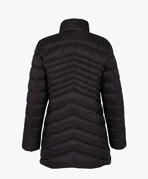 Kadın Siyah Suya Dayanıklı Kaz Tüyü Mont - 2