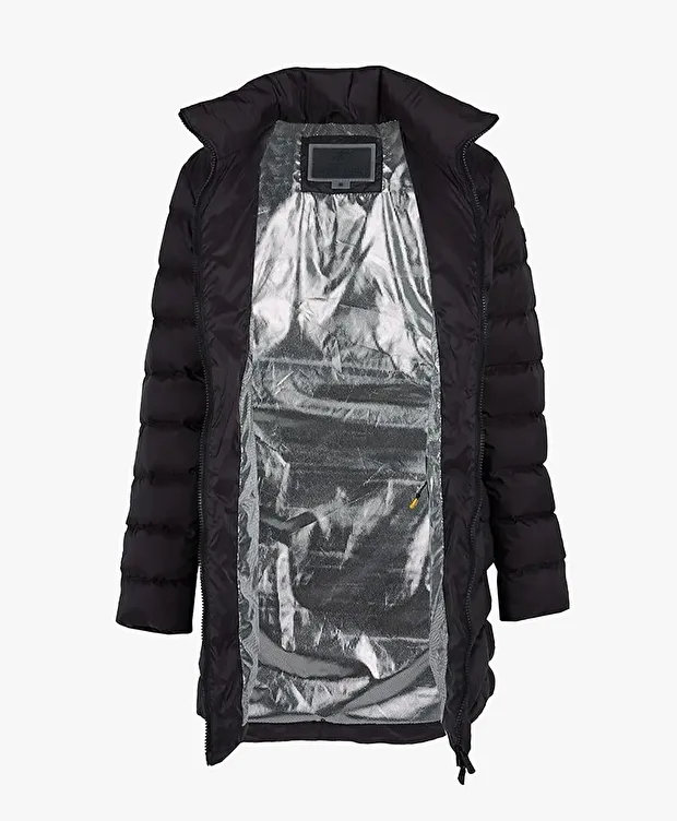 Kadın Siyah Suya Dayanıklı Kaz Tüyü Mont - 4