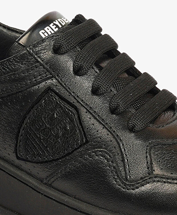 Erkek Çocuk Siyah Hakiki Deri Ayakkabı - 5