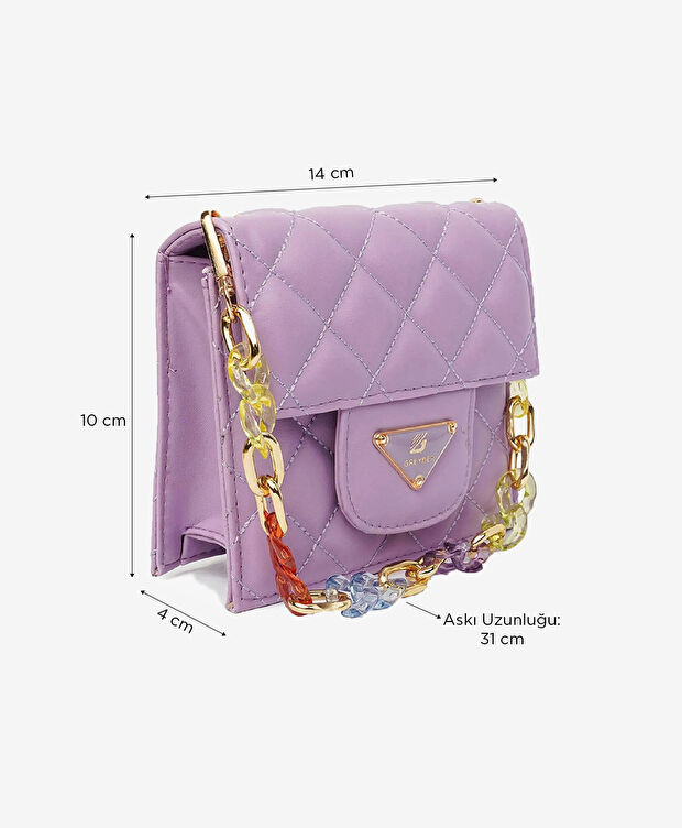 Kadın Siyah Tek Bölmeli Kol Çantası - 7