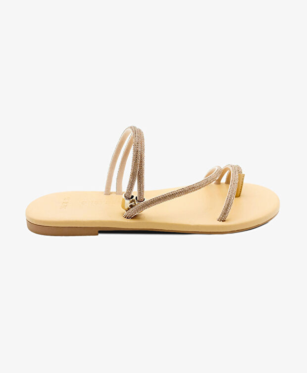 Kadın Pembe Hakiki Deri Sandalet - 1