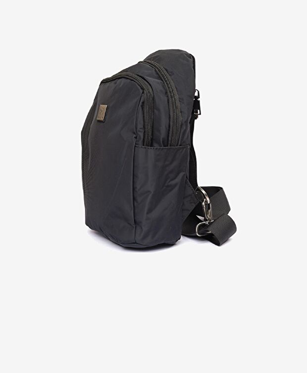 Erkek Siyah 2 Bölmeli Çapraz Çanta - 3