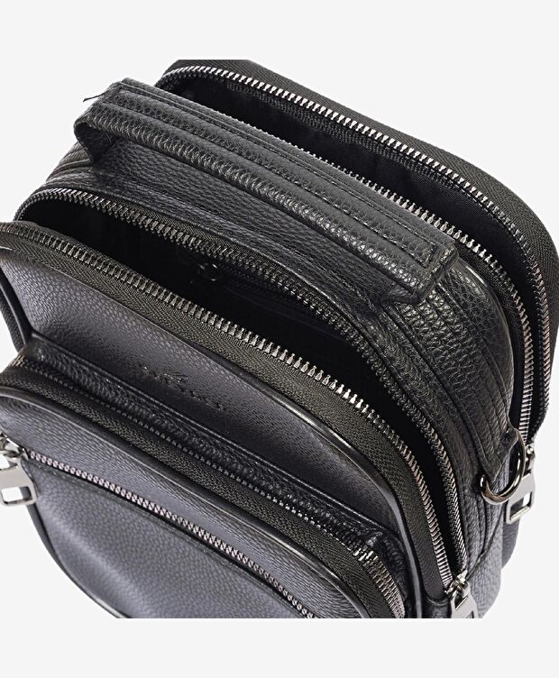 Erkek Siyah Çapraz Çanta - 5