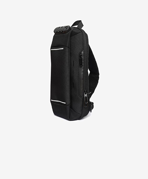 Erkek Siyah Tek Bölmeli Çapraz Çanta - 3