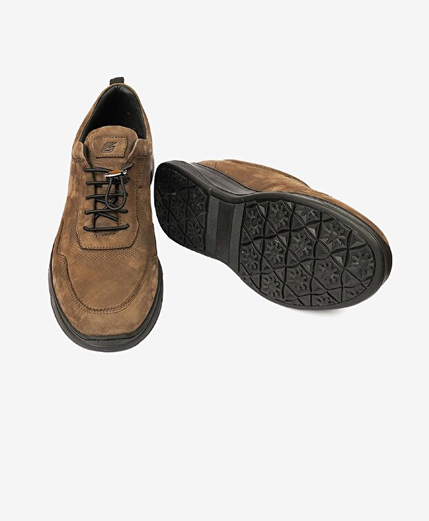Erkek Duman Nubuk Hakiki Deri Comfort Ayakkabı - 5