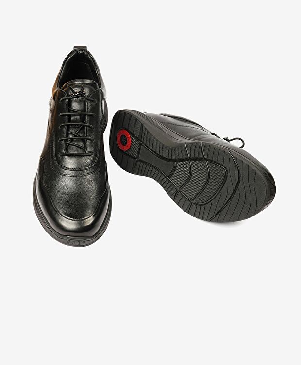 Erkek Siyah Hakiki Deri Comfort Ayakkabı - 5