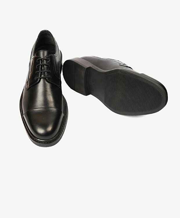 Erkek Siyah Hakiki Deri Klasik Ayakkabı - 5