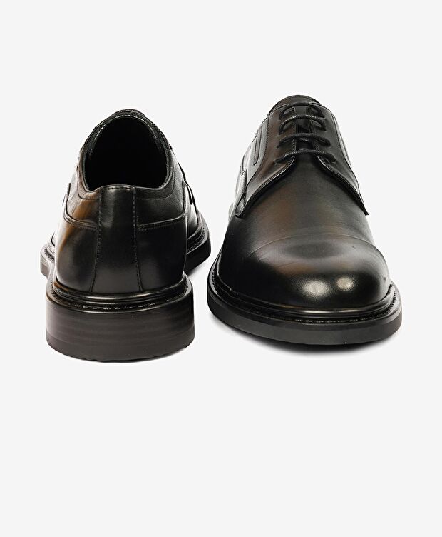 Erkek Siyah Hakiki Deri Klasik Ayakkabı - 6