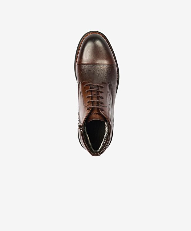 Erkek Kahverengi Hakiki Deri Klasik Bot - 3