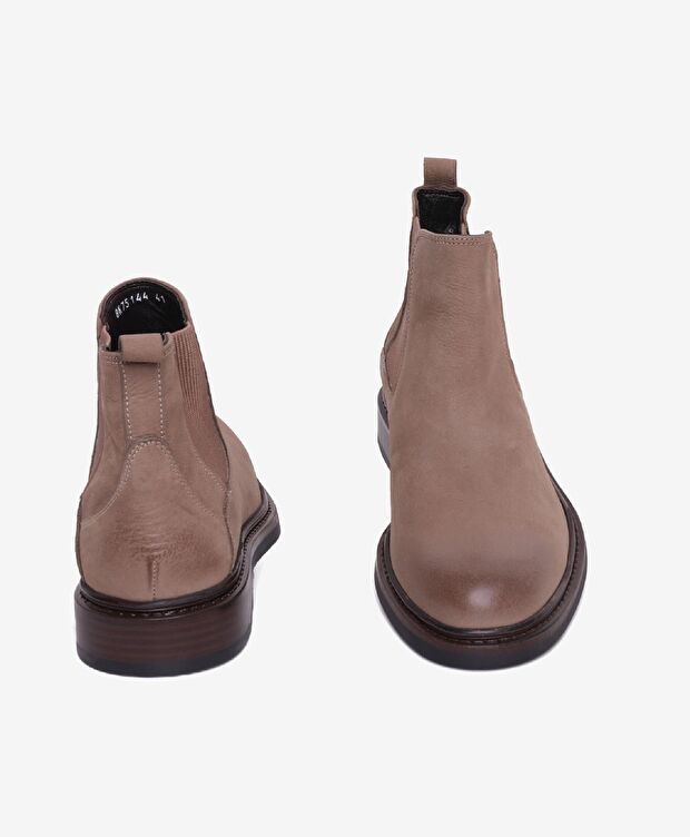 Erkek Vizon Nubuk Hakiki Deri Chelsea Bot - 6