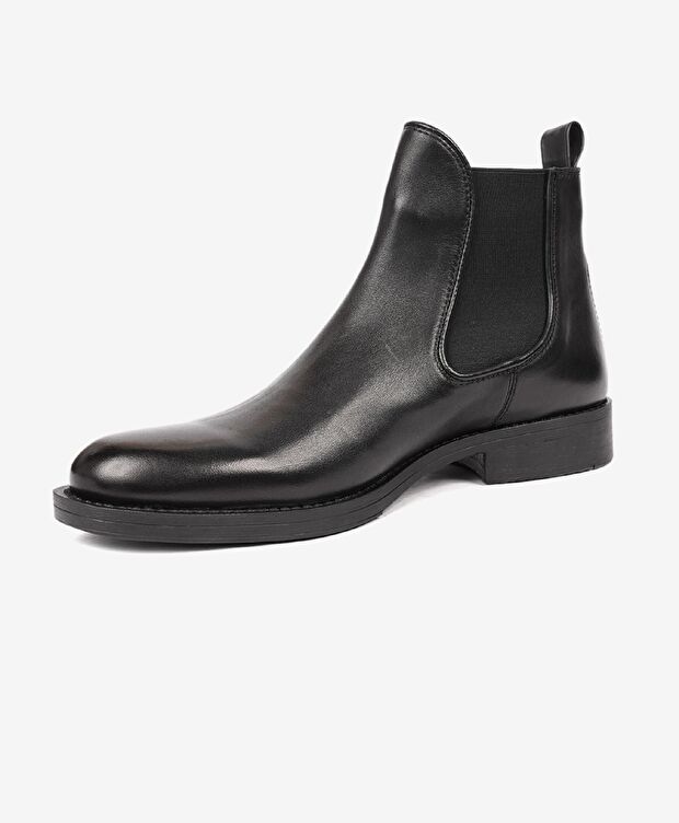 Erkek Siyah Hakiki Deri Chelsea Bot - 2