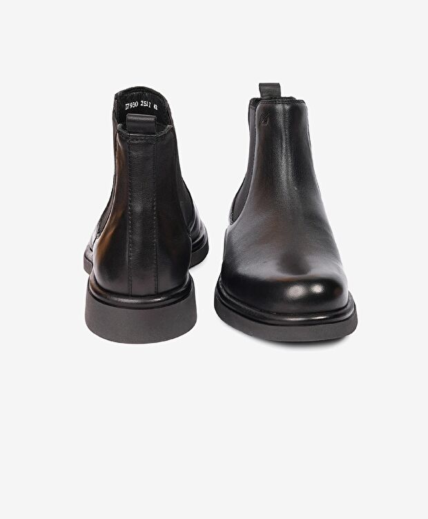 Erkek Siyah Hakiki Deri Chelsea Bot - 6