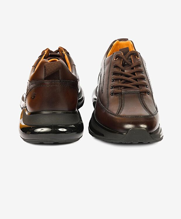 Erkek Kahverengi Hakiki Deri Spor Ayakkabı - 4