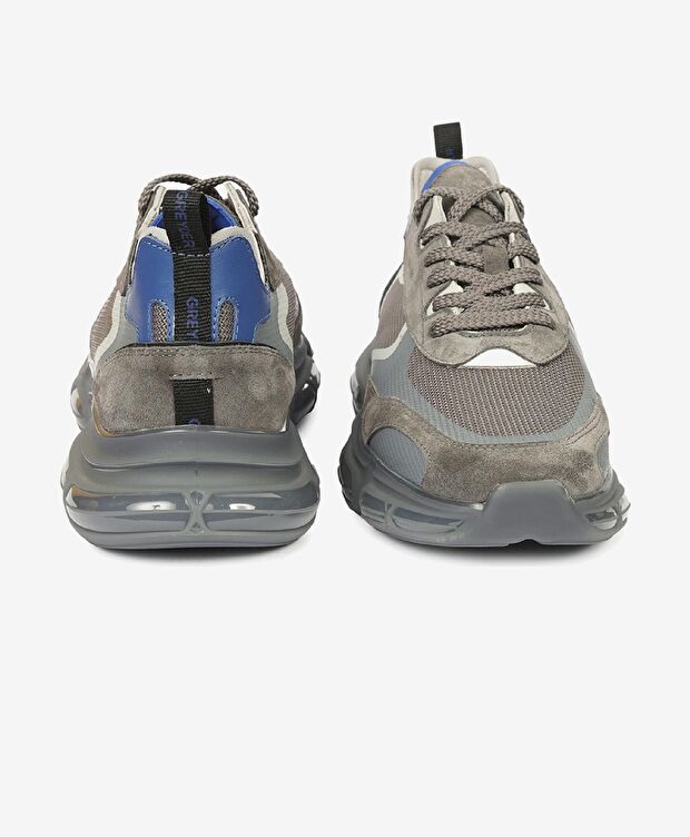 Erkek Koyu Gri Hakiki Deri Sneaker Ayakkabı - 7