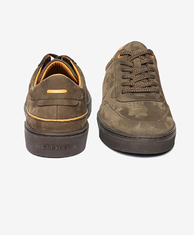 Erkek Duman Hakiki Deri Sneaker Ayakkabı - 7