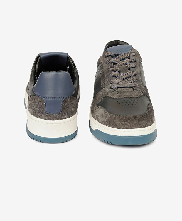 Erkek Füme Hakiki Deri Sneaker Ayakkabı - 6