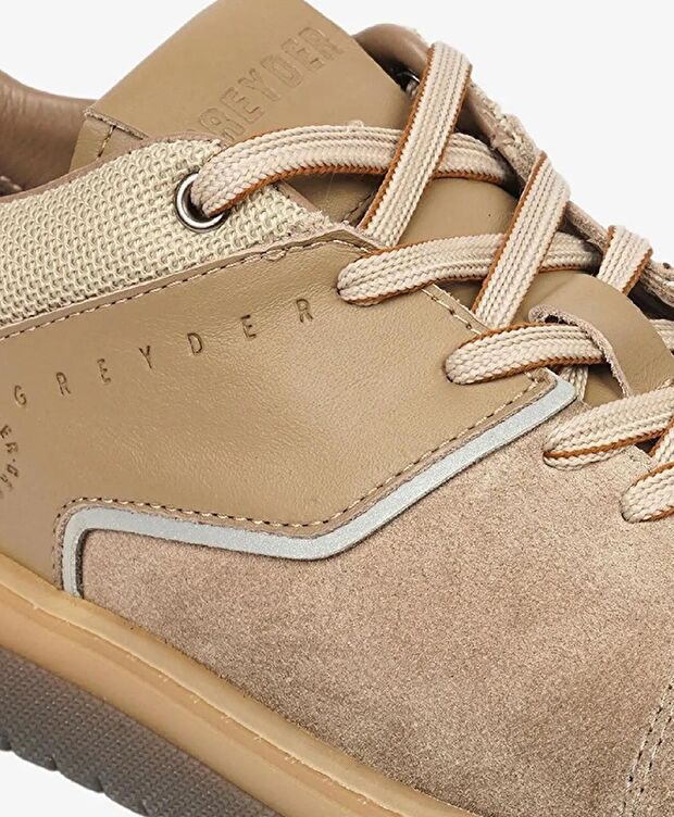 Erkek Vizon Hakiki Deri Sneaker Ayakkabı - 4