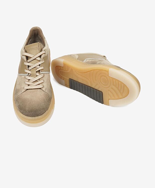 Erkek Vizon Hakiki Deri Sneaker Ayakkabı - 5