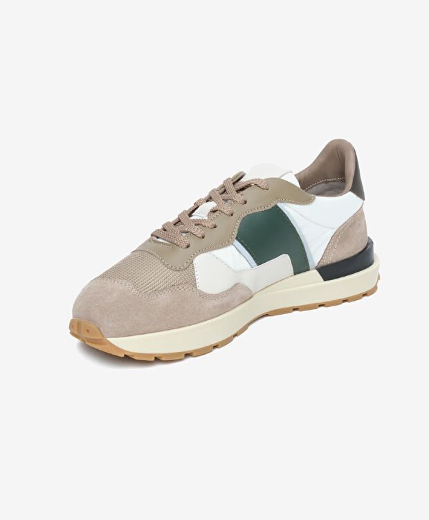 Erkek Vizon Hakiki Deri Sneaker Ayakkabı - 5