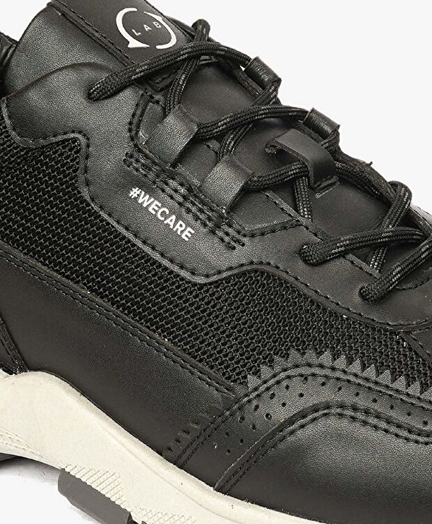 Greyder LAB Erkek Siyah Hakiki Deri Sneaker Ayakkabı - 5