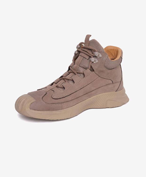 Erkek Koyu Vizon Hakiki Deri Sneaker Bot - 2
