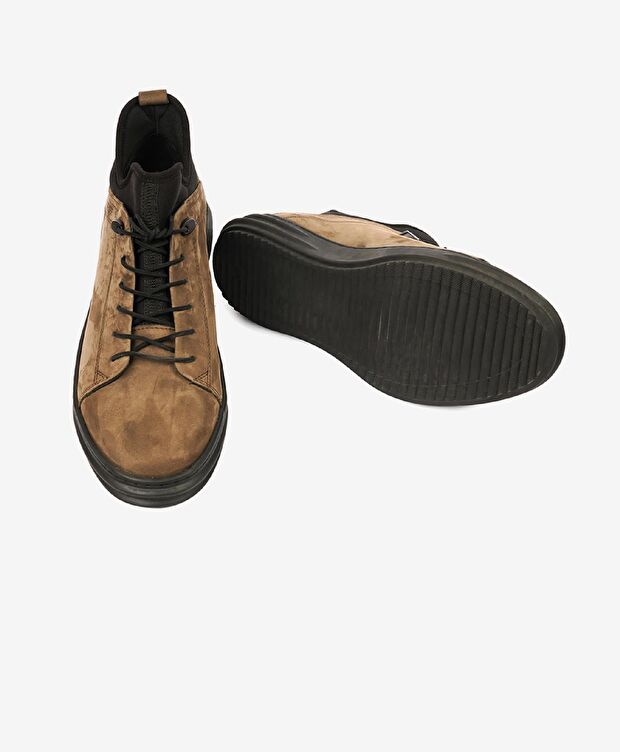 Erkek Duman Hakiki Deri Casual Ayakkabı - 5