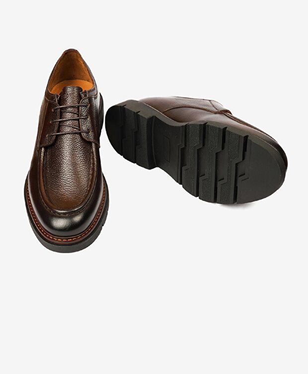 Erkek Kahverengi Hakiki Deri Casual Ayakkabı - 5