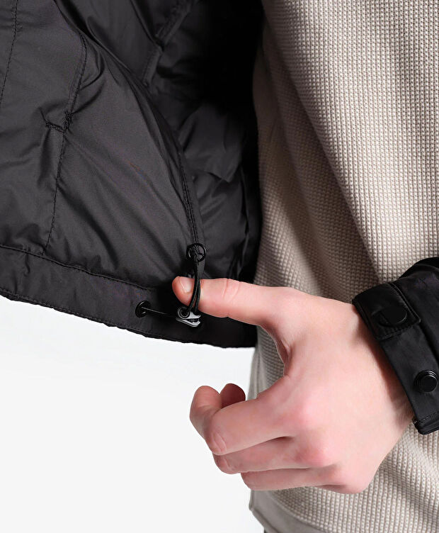 Erkek Siyah Suya Dayanıklı Kaz Tüyü Mont - 8