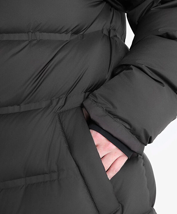 Erkek Siyah Suya Dayanıklı Kaz Tüyü Mont - 8