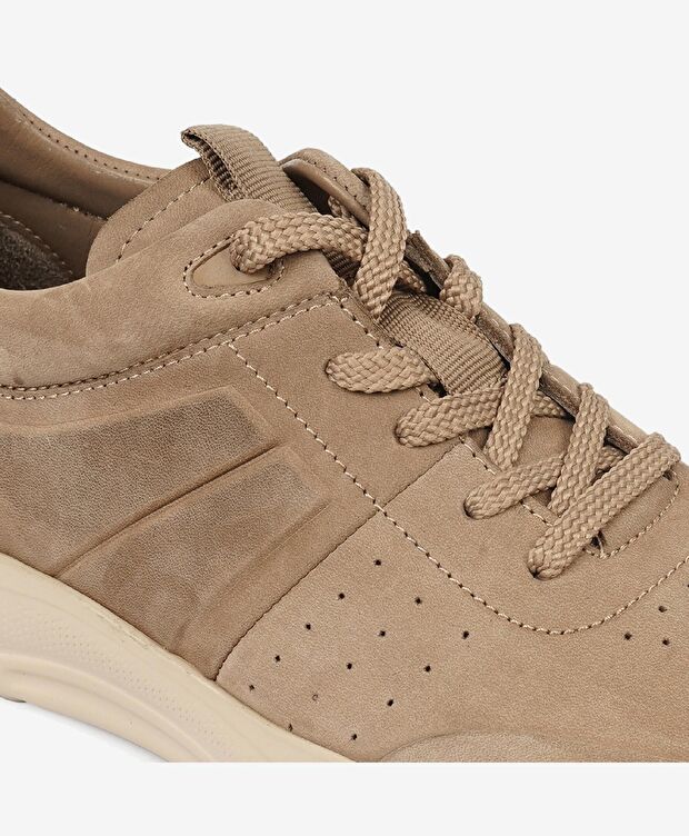 Erkek Vizon Hakiki Deri Sneaker Ayakkabı - 5