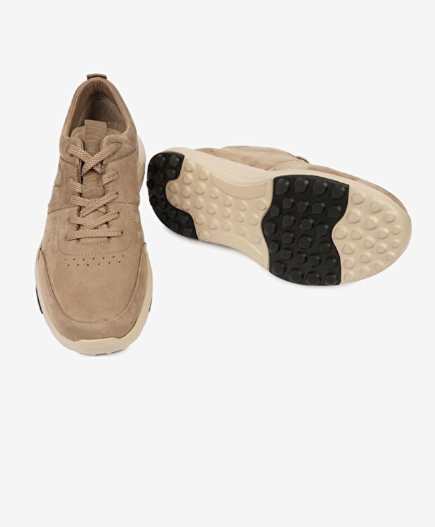 Erkek Vizon Hakiki Deri Sneaker Ayakkabı - 6