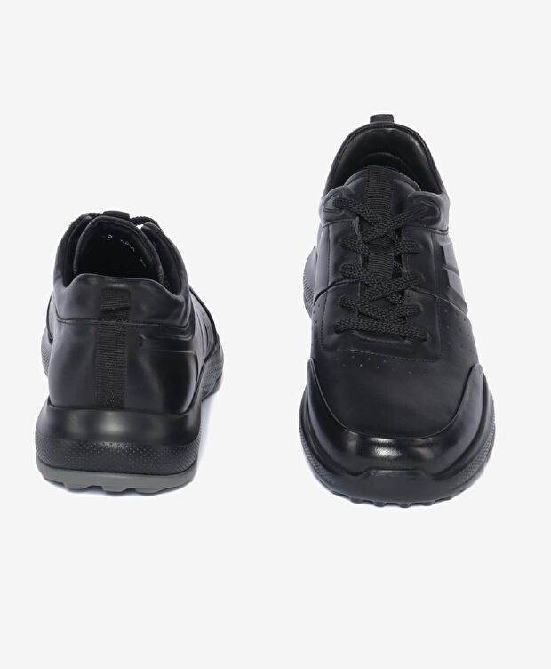 Erkek Siyah Hakiki Deri Sneaker Ayakkabı - 7