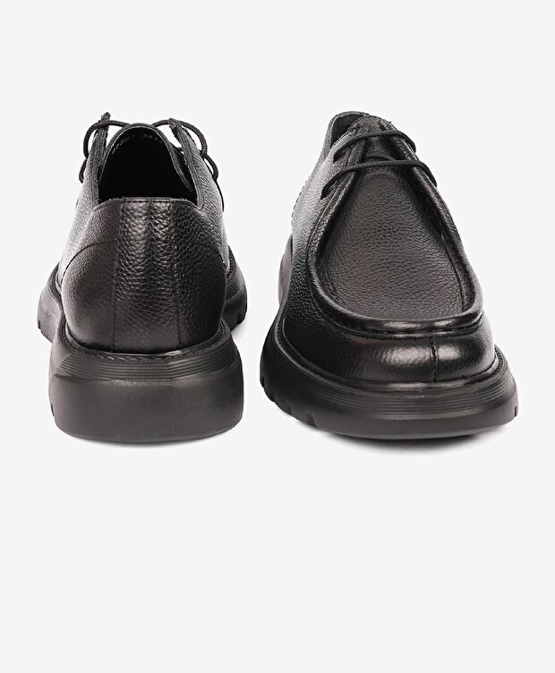 Erkek Siyah Hakiki Deri Klasik Ayakkabı - 6