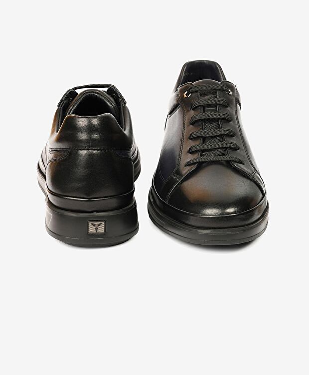 Erkek Siyah Lacivert Hakiki Deri Casual Ayakkabı - 7