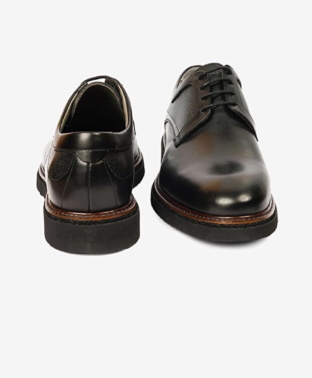 Erkek Siyah Hakiki Deri Klasik Ayakkabı - 7