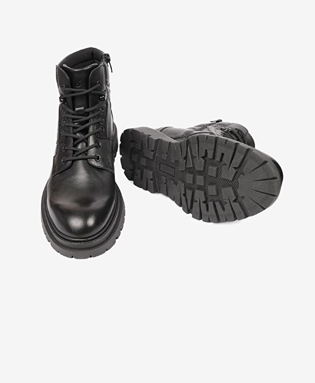 Erkek Siyah Hakiki Deri Günlük Bot - 5