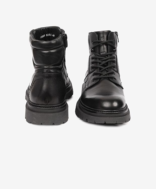 Erkek Siyah Hakiki Deri Günlük Bot - 6