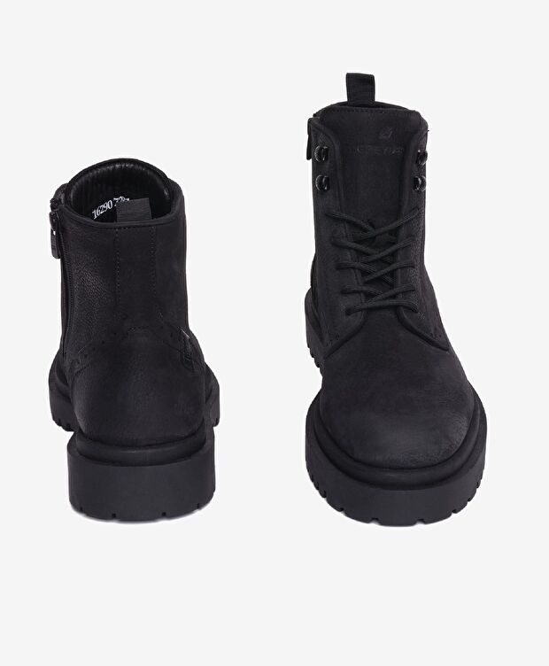 Erkek Siyah Hakiki Deri Klasik Bot - 6