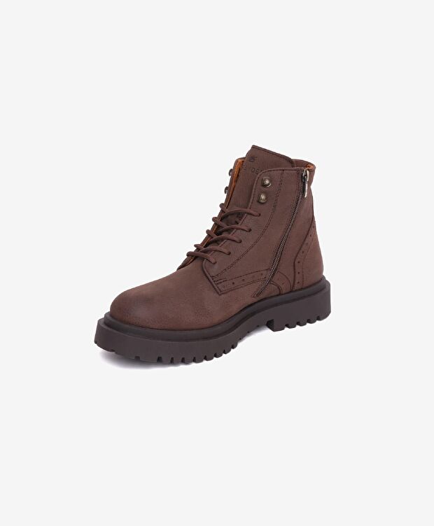 Erkek Kahverengi Hakiki Deri Klasik Bot - 2