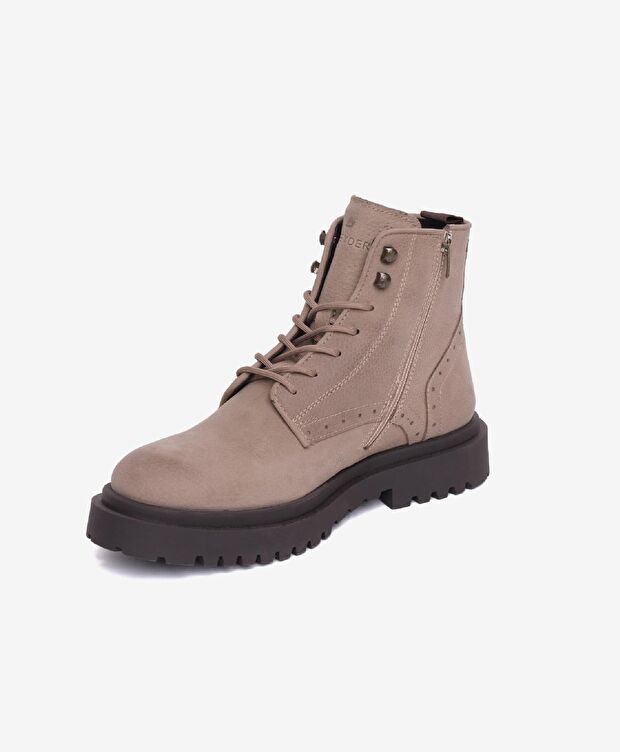 Erkek Koyu Vizon Hakiki Deri Klasik Bot - 2