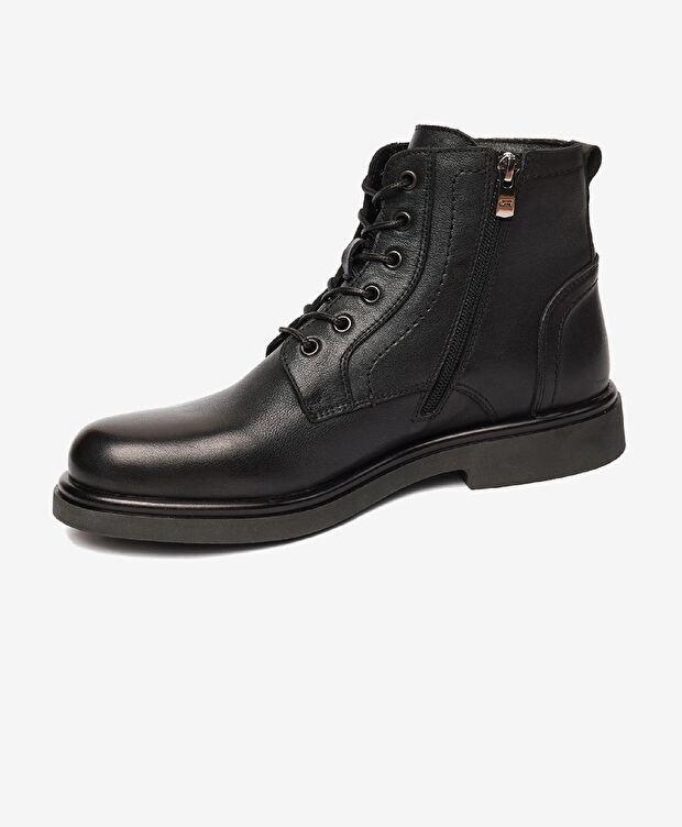 Erkek Siyah Hakiki Deri Günlük Bot - 2