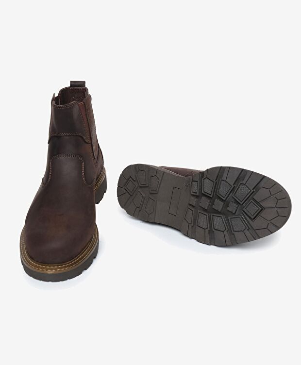 Erkek Kahverengi Hakiki Deri Chelsea Bot - 5