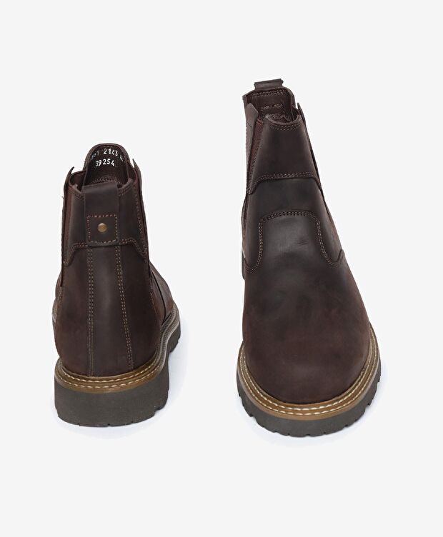 Erkek Kahverengi Hakiki Deri Chelsea Bot - 6