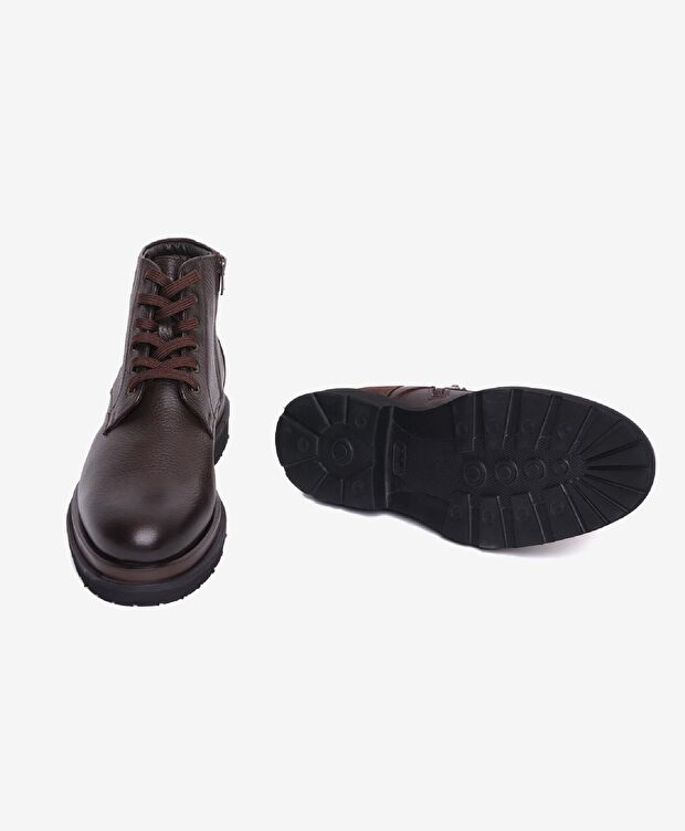 Erkek Kahverengi Hakiki Deri Günlük Bot - 5