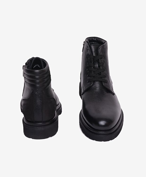 Erkek Siyah Hakiki Deri Günlük Bot - 6