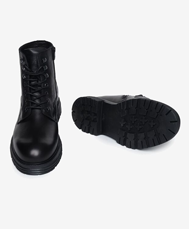 Erkek Siyah Hakiki Deri Günlük Bot - 5