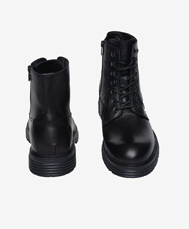 Erkek Siyah Hakiki Deri Günlük Bot - 6