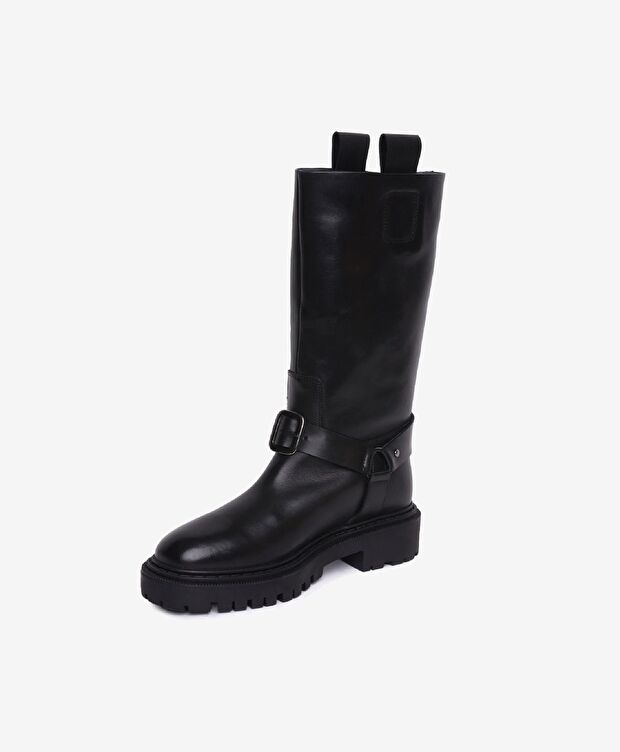 Kadın Siyah Hakiki Deri Topuklu Bot - 3