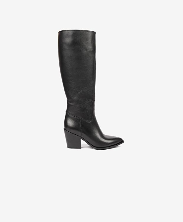 Kadın Siyah Hakiki Deri Çizme - 1