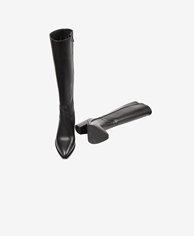 Kadın Siyah Hakiki Deri Çizme - 7